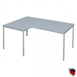 Artikel Nr. 332100 - Freiformtisch-Winkel Schreibtisch 200 cm lichtgrau Winkel links - Maß: 200 x 120/80 cm - Platte 25 mm stark- super stabil -  Preishammer - sofort lieferbar !!!