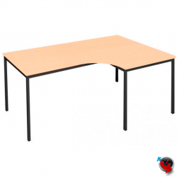 Artikel Nr. 332111 - Freiformtisch-Winkel Schreibtisch 200 cm Buche Dekor Winkel rechts - Maß: 200 x 80/120 cm - Lieferzeit ca. 6 Wochen !!!