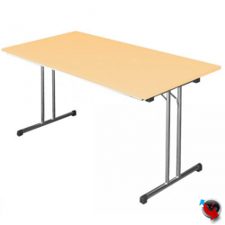 Artikel Nr. 350602 - Klapptisch Ahorn/Alu Silber 1400 x 700 mm