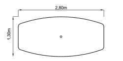 Konferenztisch lichtgrau, Bootsform -  Füße verchromt - 280 cm lang- extra gross  - sofort lieferbar !!