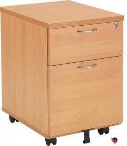 Artikel Nr. 113012 - Rollcontainer Holz - Budget Star -Buche - 50 cm tief - 1 Schub, 1 Hängeregisterauzug - abschliessbar- Lieferzeit sofort - absoluter Preis Champion !!! 