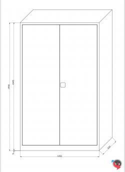 Artikel Nr: MS10530367 - Stahl-Aktenschrank - Stahlschrank - 120 x 60 x 195 cm - Korpus 7035 Lichtgrau , Türen 5010 Enzianblau- extra breit 120 cm und extra tief 60 cm - Sofort lieferbar !