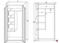 Putzmittelschrank - 92 cm breit - 42cm tief - lichtgrau - Schubstangen Drehzylinderschloss mit 2 Schlüssel - sofort lieferbar - absoluter Preishit !!!