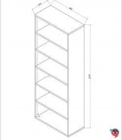 Aktenschrank Holz, Budget Star-Büroschrank mit Flügeltüren, 80 x 37,5 x 215 cm- Buche - 6 OH - super stabil mit Sichtrückwand - Preishammer - Bestseller- sofort lieferbar !