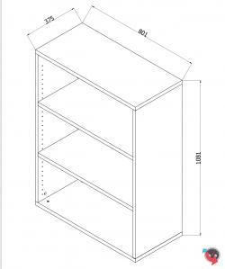 Aktenschrank Holz, Budget Star-Sideboard Theken hoch mit Flügeltüren, 80 x 37,5 x 108 cm- Buche - 3 OH - super stabil mit Sichtrückwand - Preishammer - sofort lieferbar !