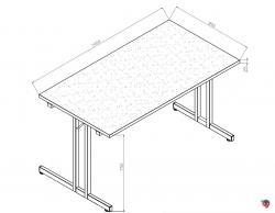 Klapptisch Buche 1400 x 800 mm - Gestell schwarz - Lieferzeit ca. 3-4 Wochen ! 